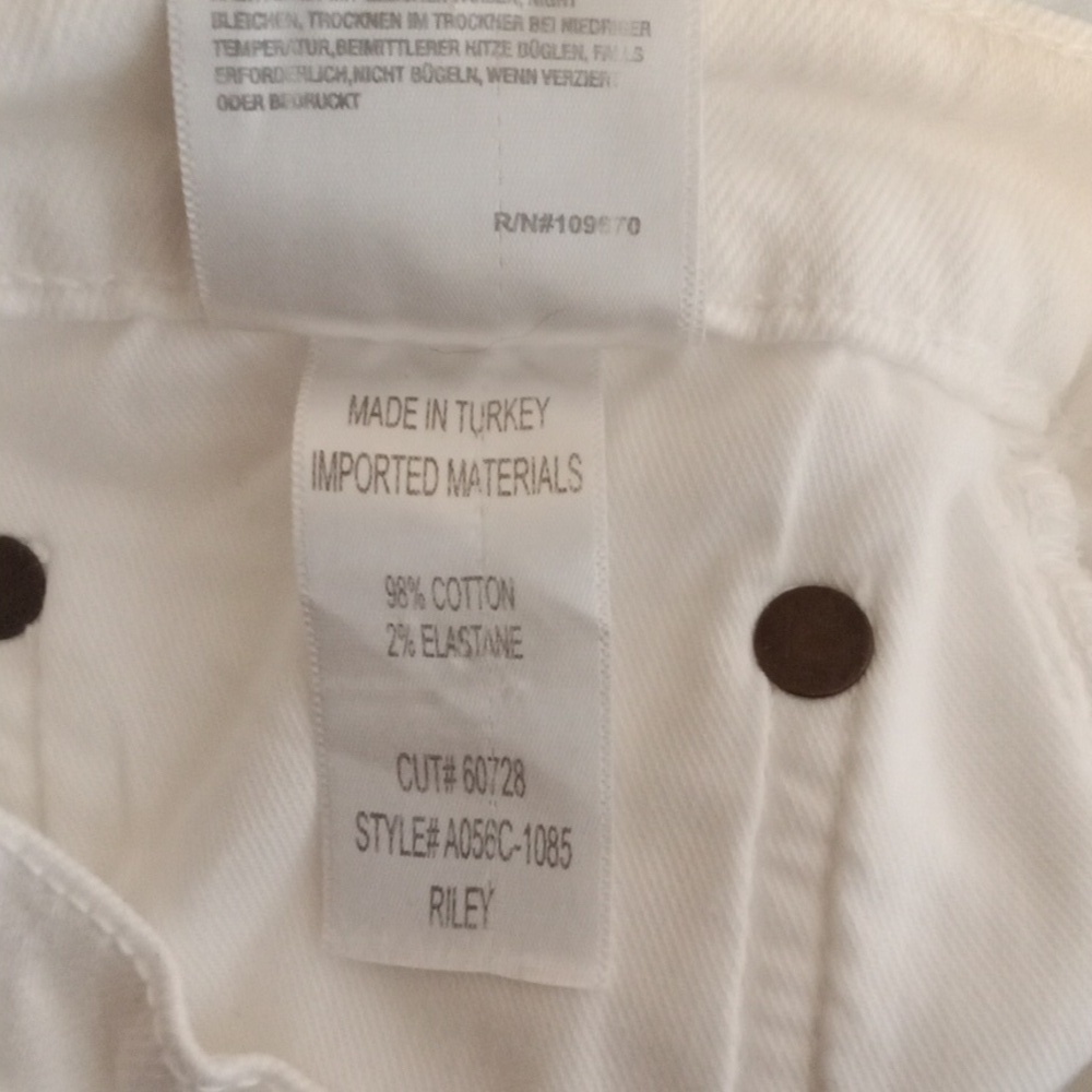 Agolde Riley High Rise Straight Crop Stretch Sour Cream Color Womens 30 - Picture 7 of 11
